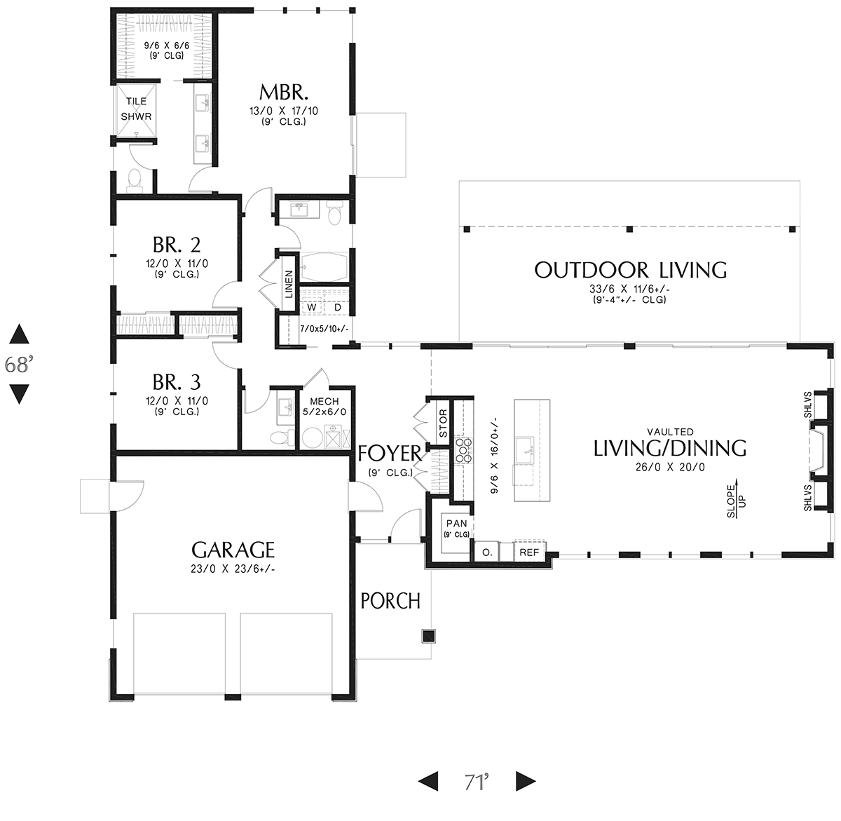 House Plan 83518 Level One