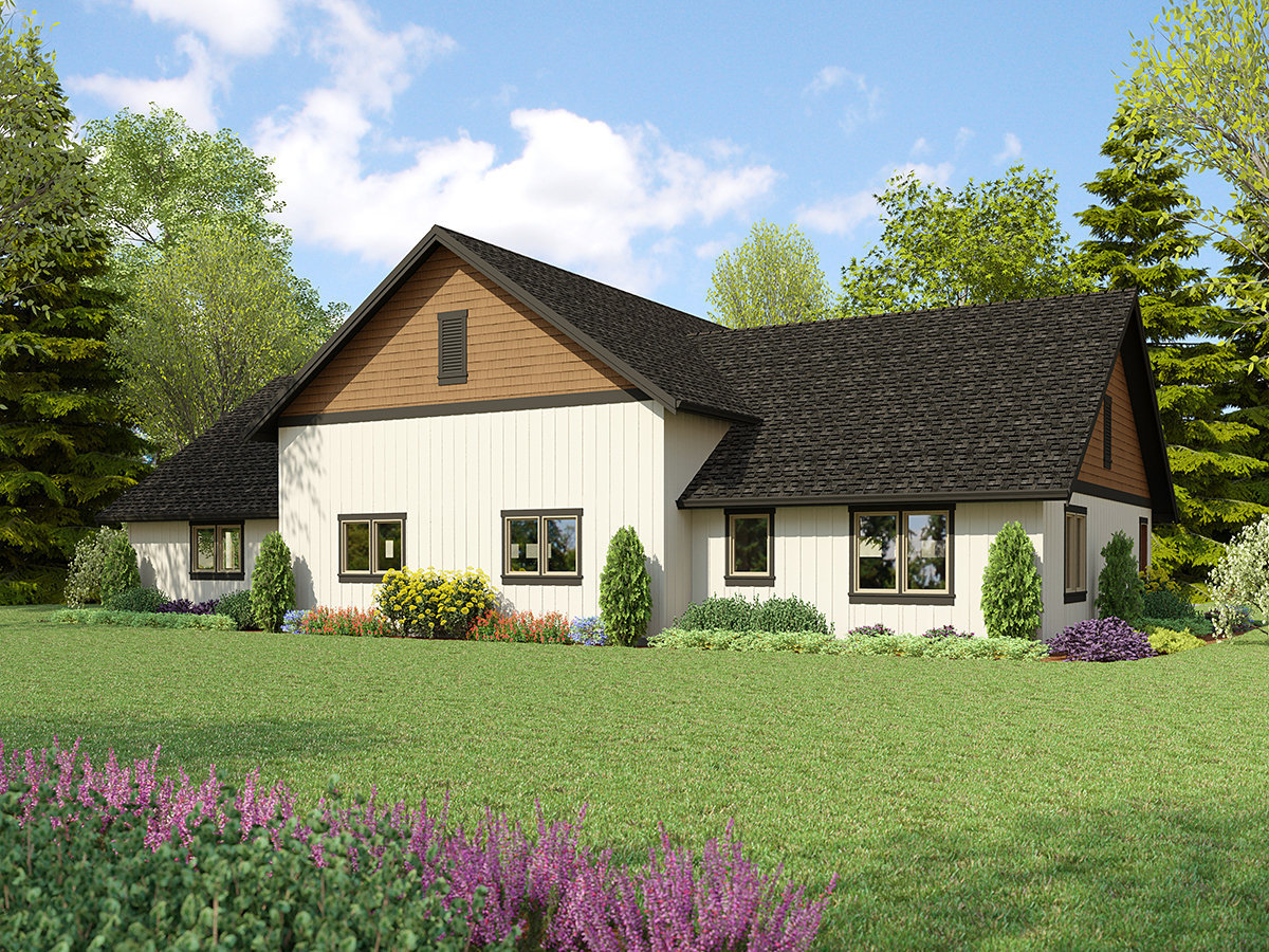 Garage Plan 83520 - 8 Car Garage Rear Elevation