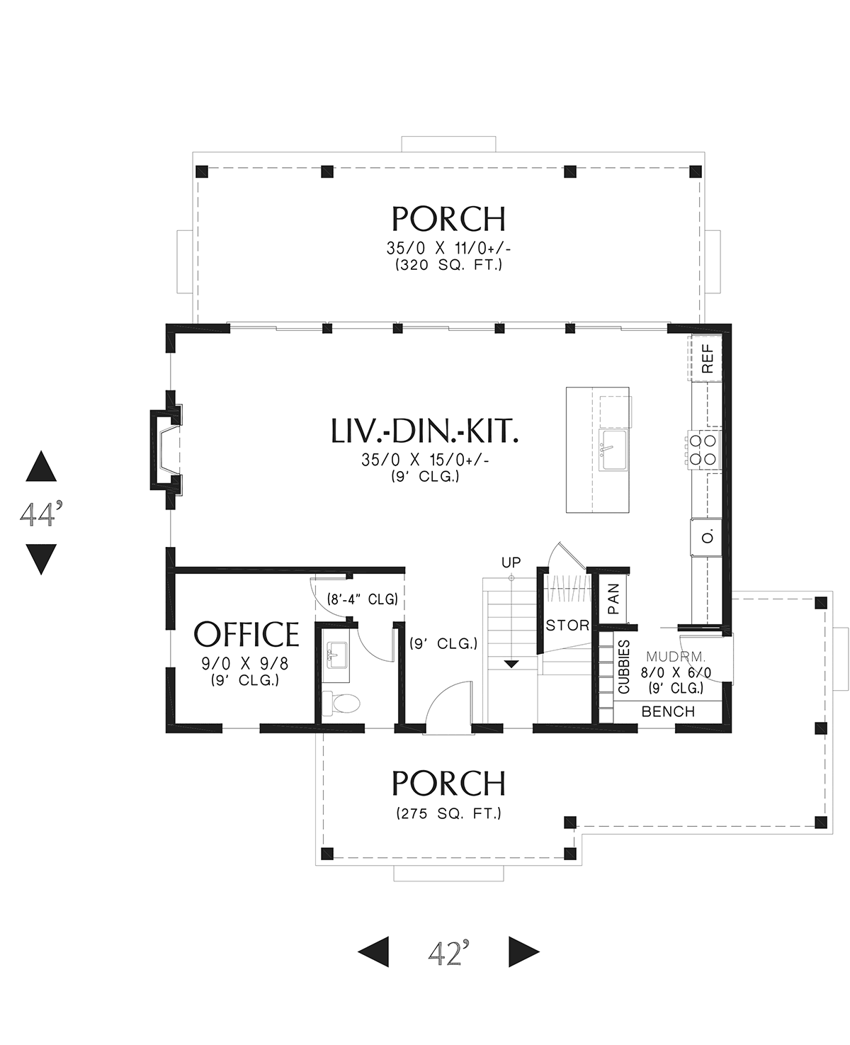 House Plan 83524 Level One