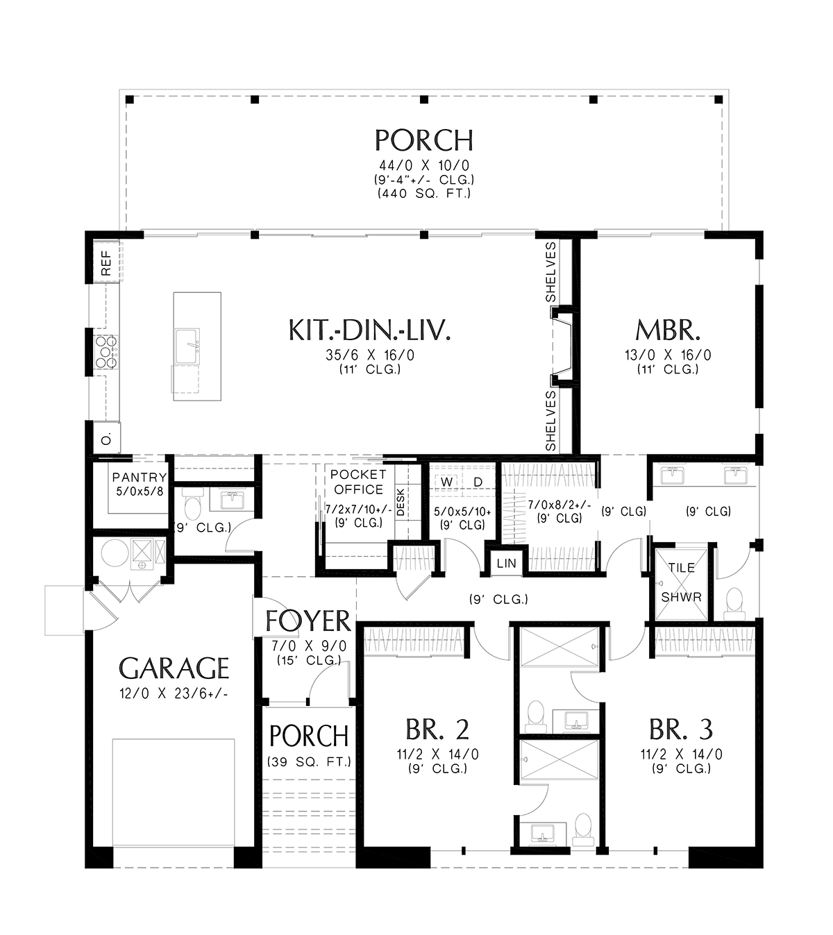 House Plan 83540 Level One