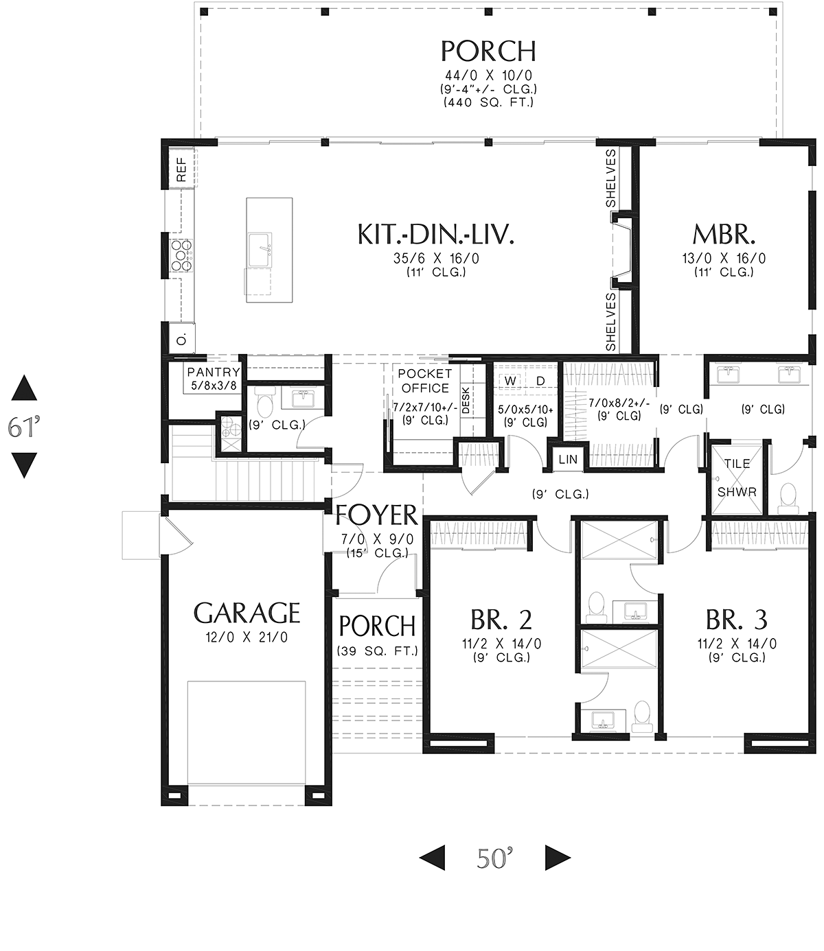 House Plan 83540 Alternate Level One
