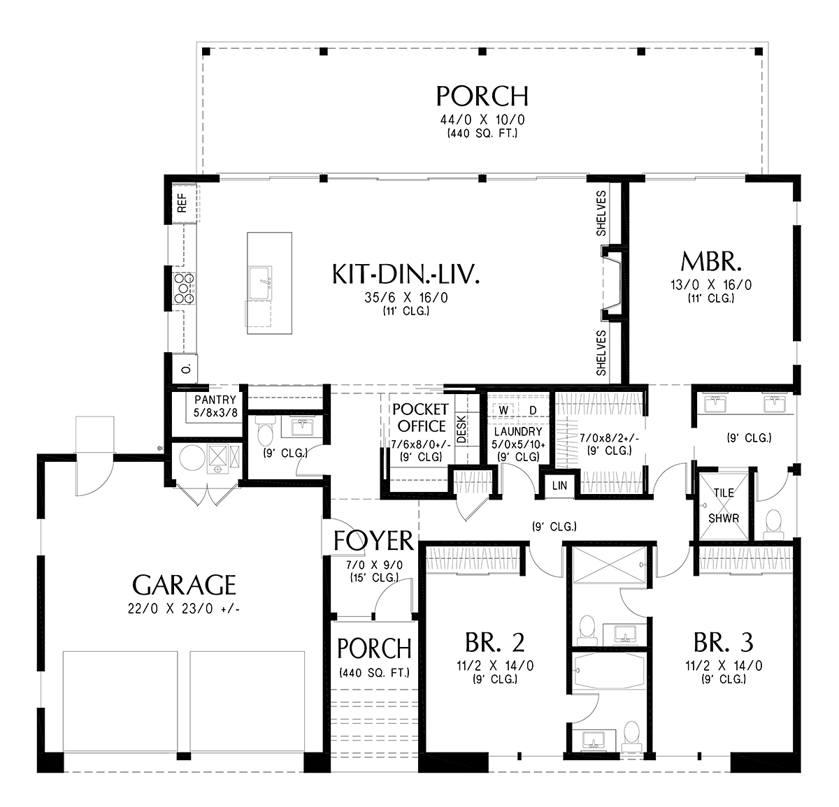 House Plan 83540 Alternate Level One