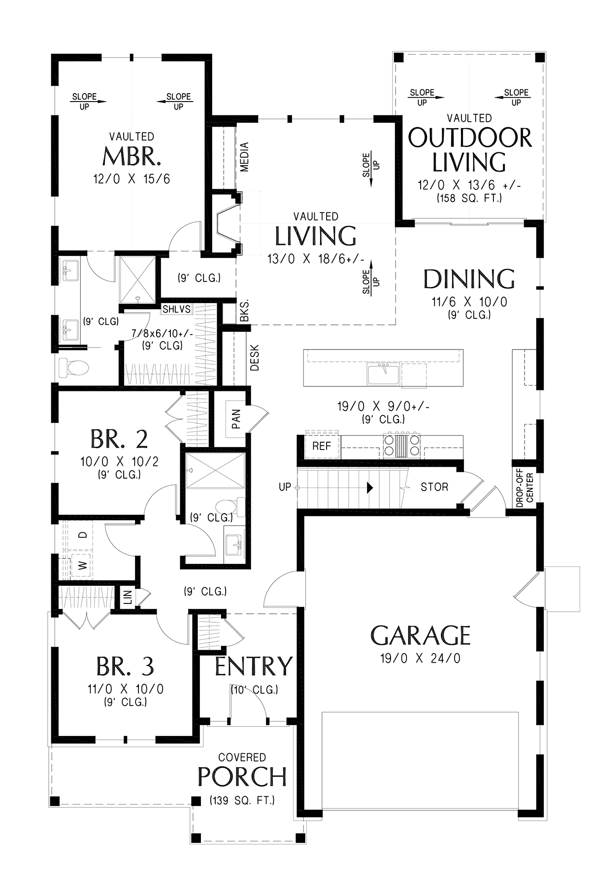 House Plan 83547 Level One