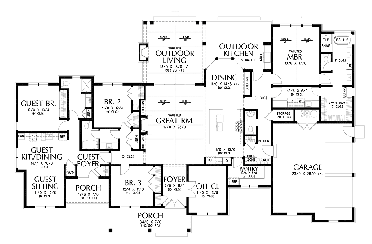 House Plan 83551 Level One
