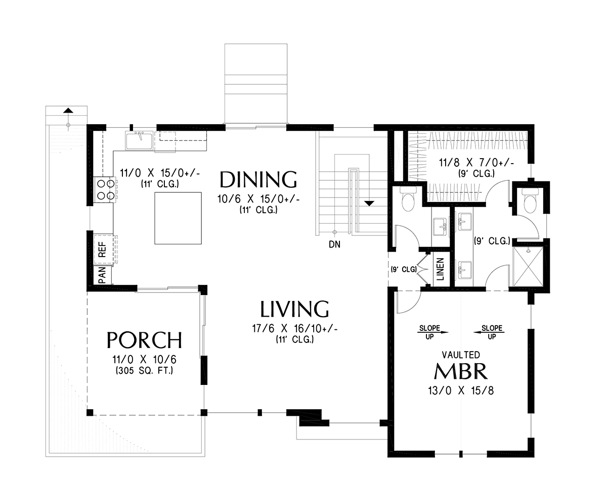 House Plan 83555 Level One