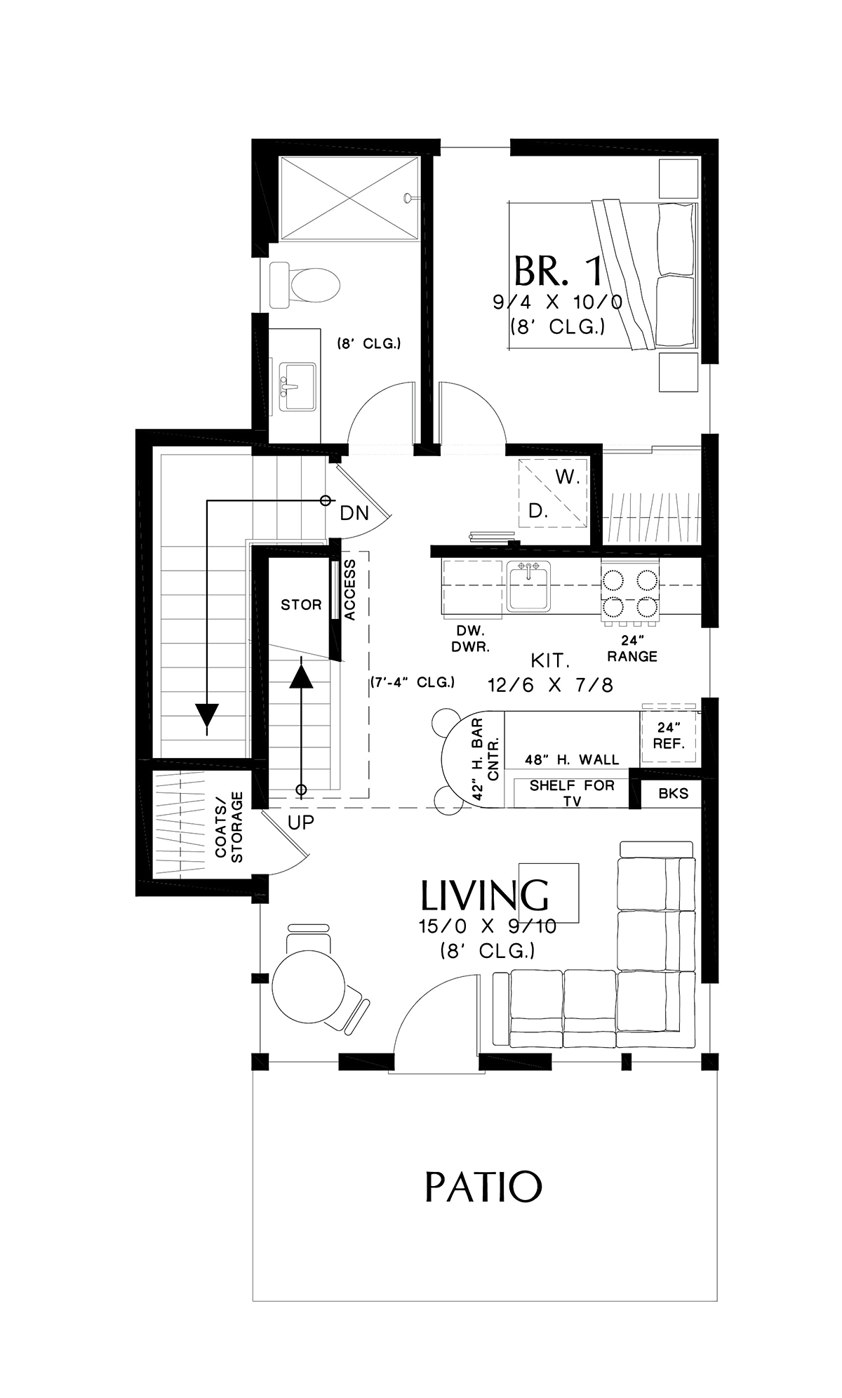 House Plan 83559 Alternate Level One