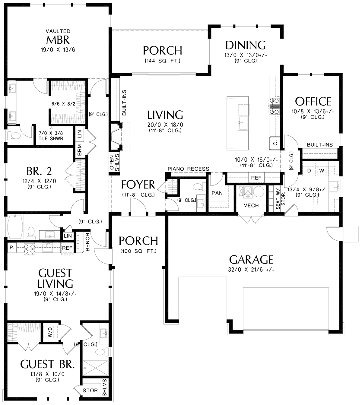 House Plan 83562 Level One