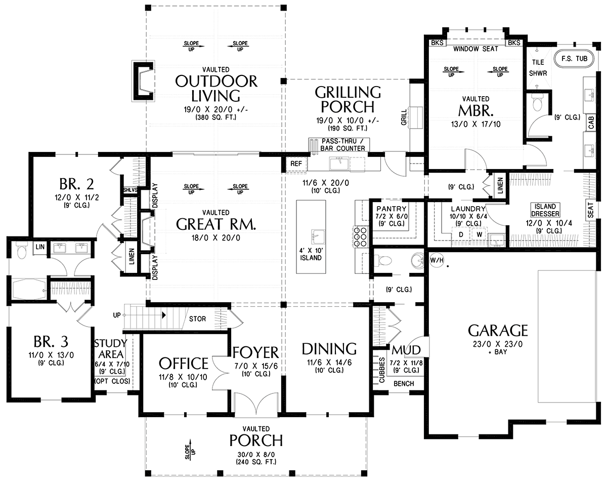 House Plan 83564 Level One