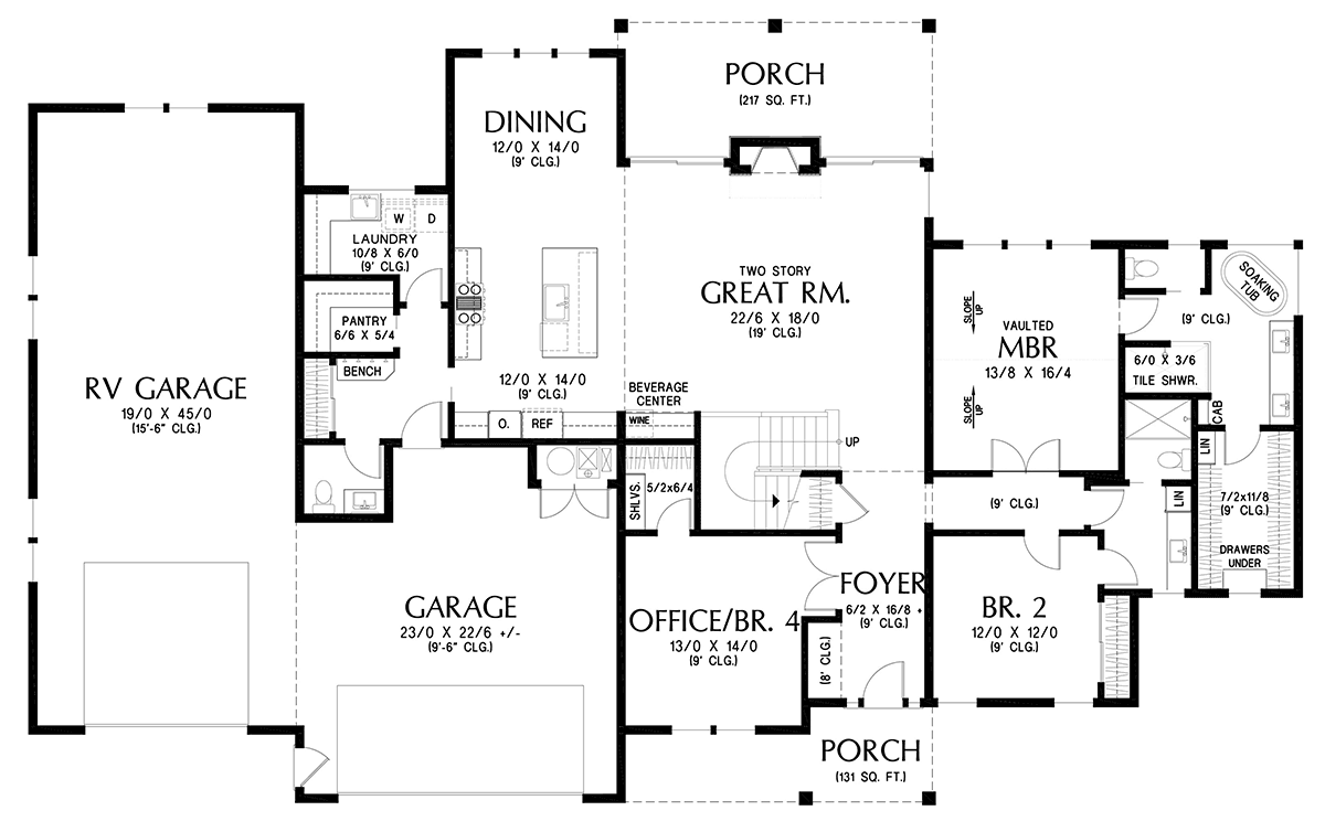 House Plan 83568 Level One