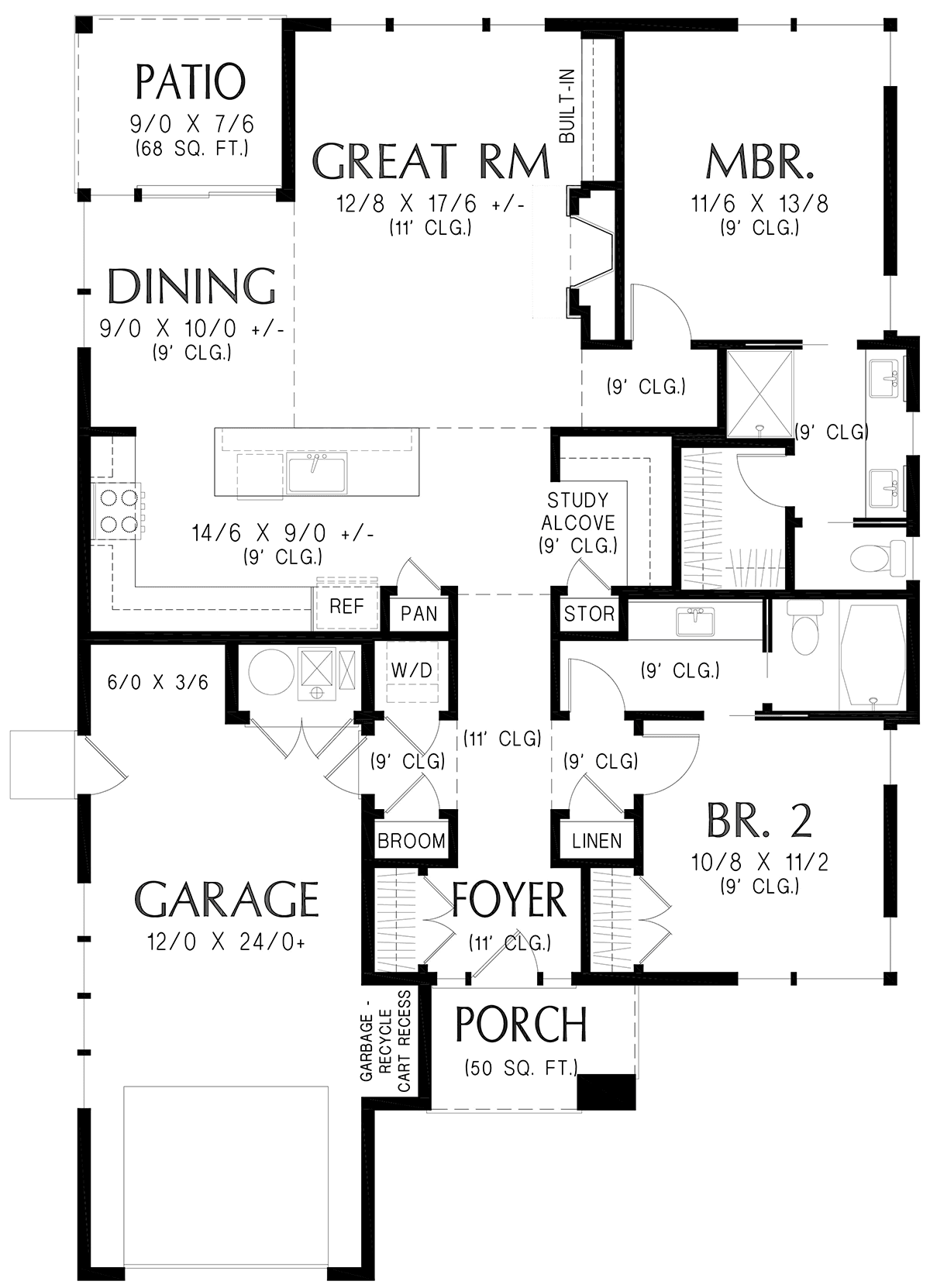 House Plan 83569 Level One