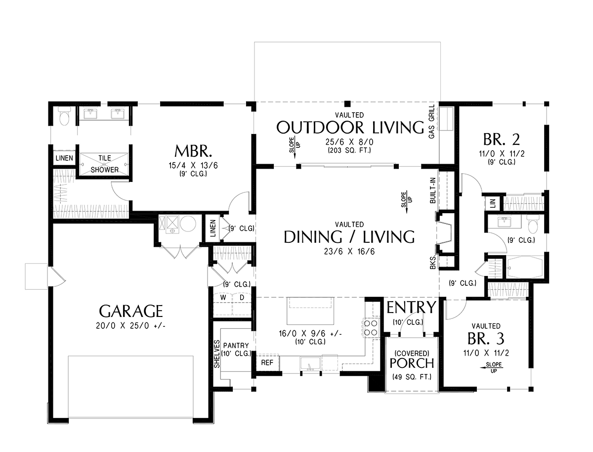 House Plan 83571 Level One