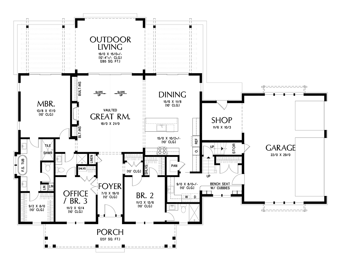 House Plan 83572 Level One