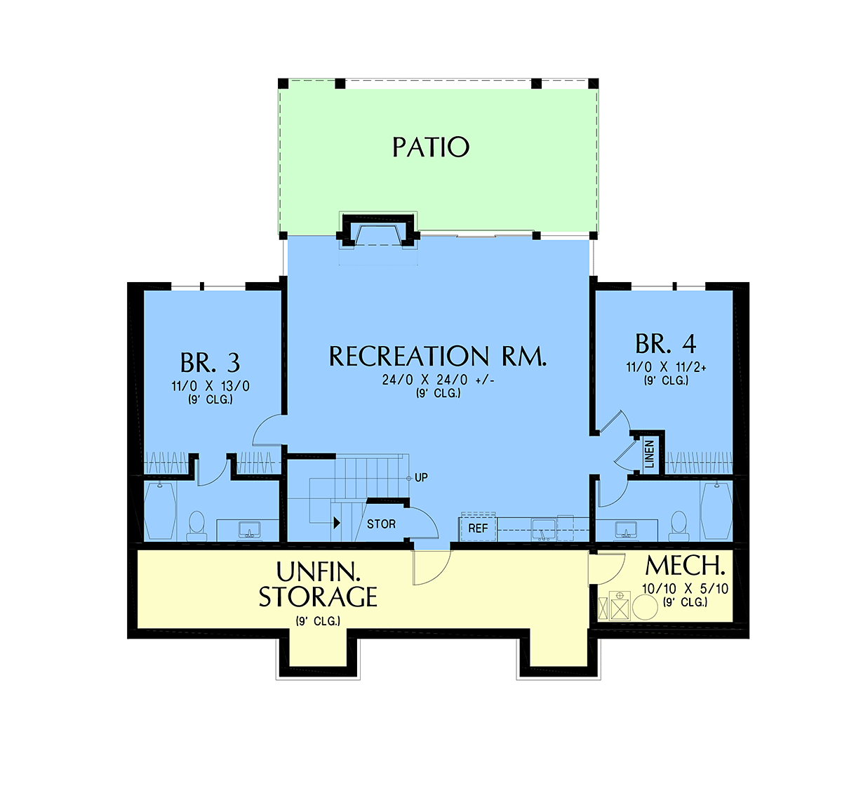 House Plan 83580 Lower Level