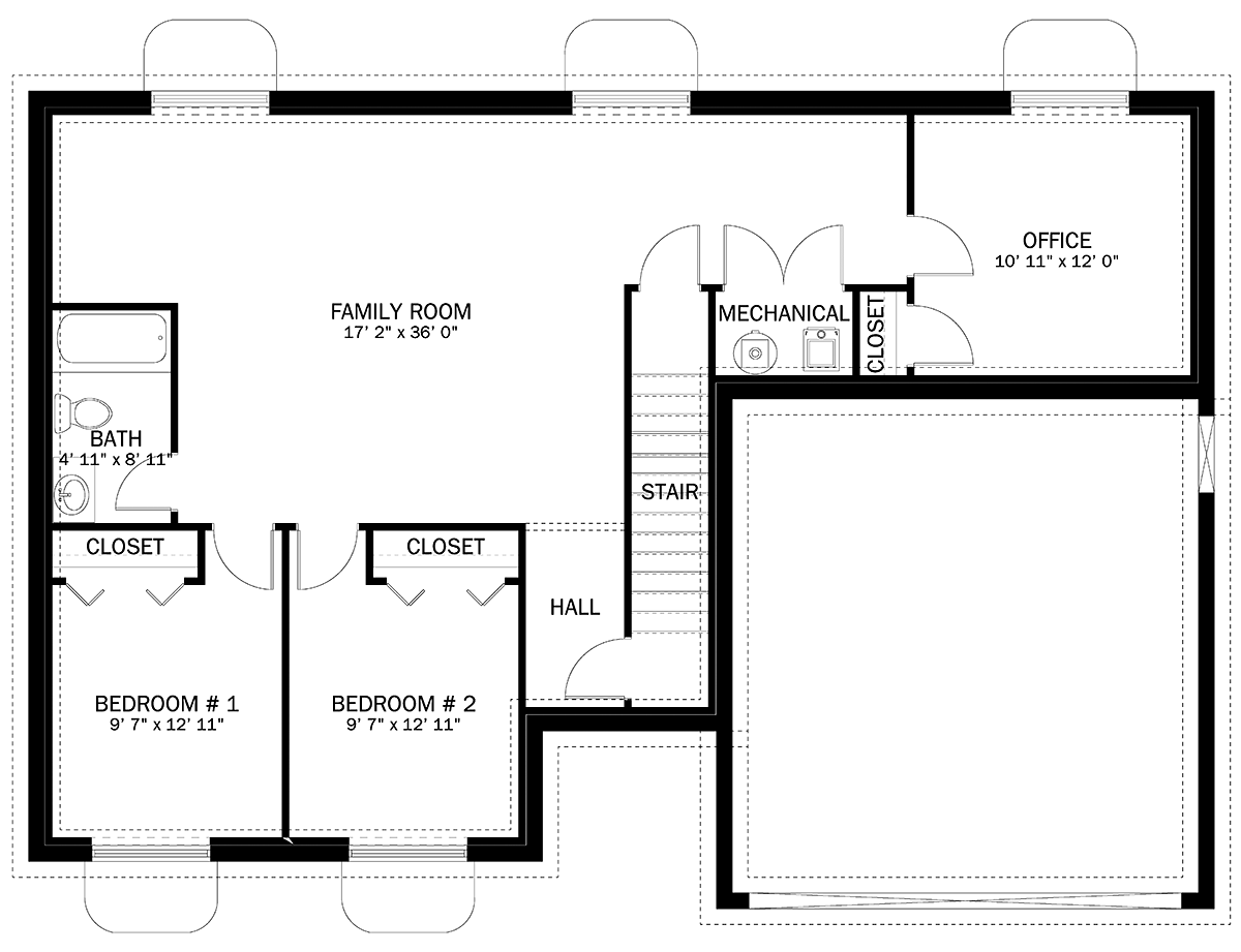 House Plan 83600 Lower Level