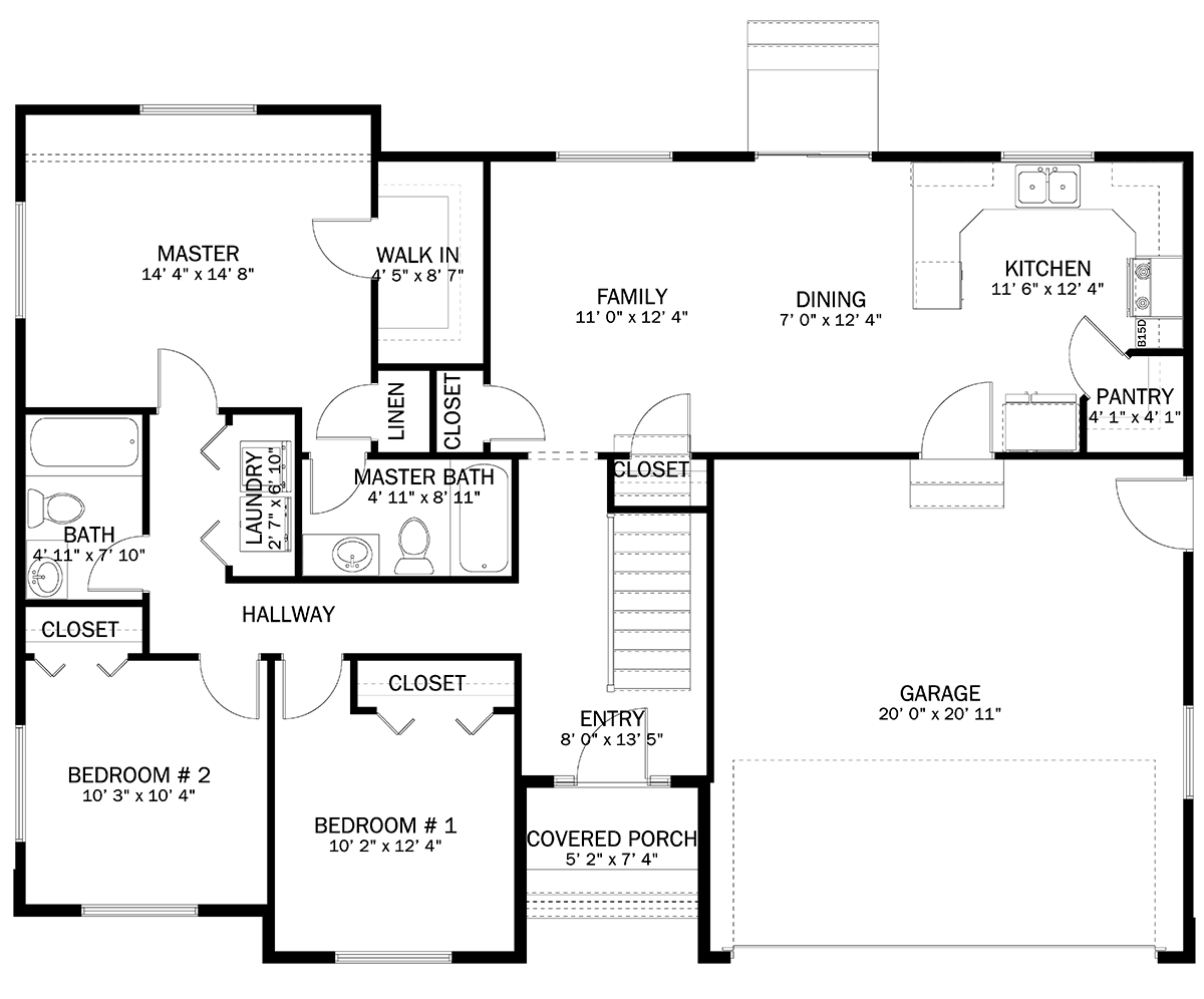 House Plan 83600 Level One