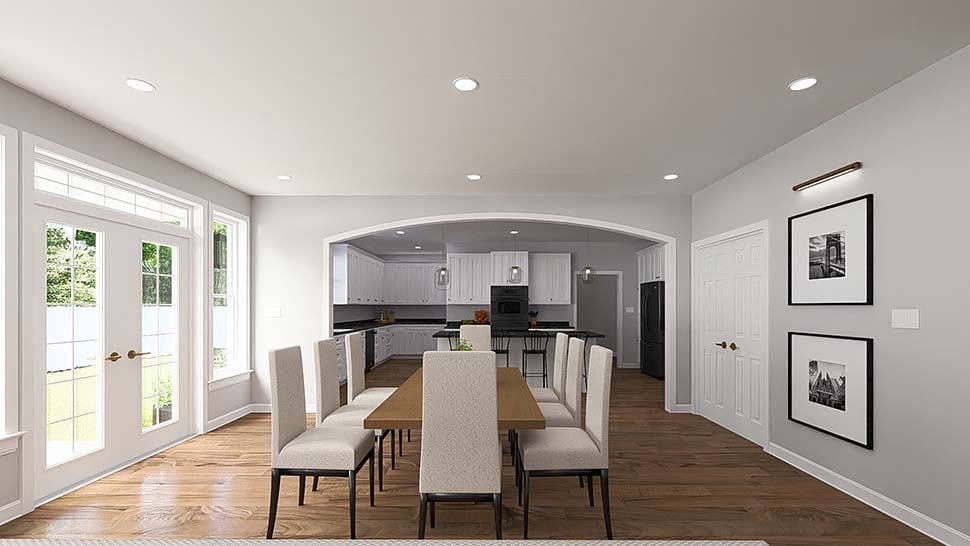 Craftsman, New American Style, Traditional Plan with 3863 Sq. Ft., 5 Bedrooms, 5 Bathrooms, 3 Car Garage Picture 15