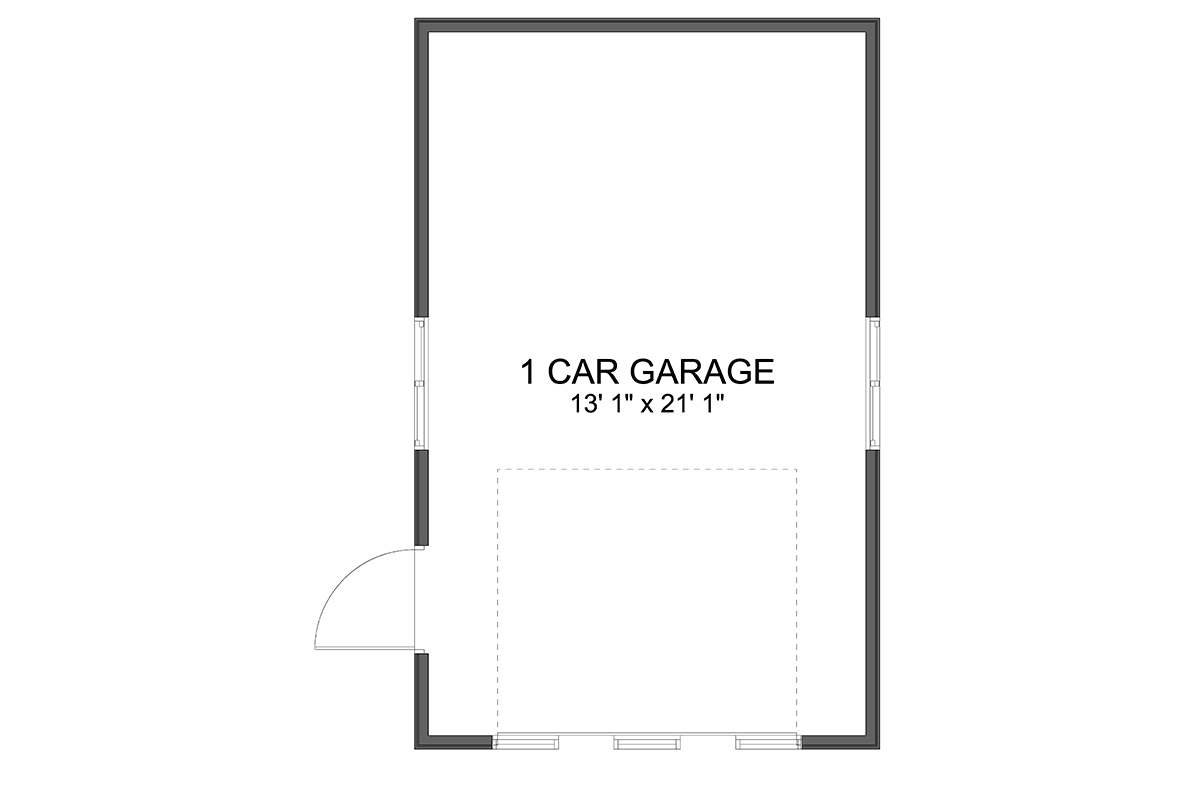 Garage Plan 83635 - 1 Car Garage Level One