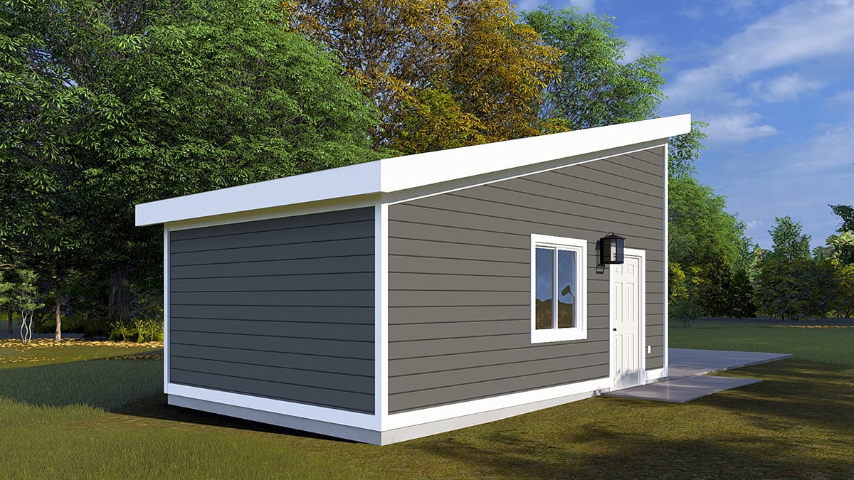 Garage Plan 83635 - 1 Car Garage Rear Elevation