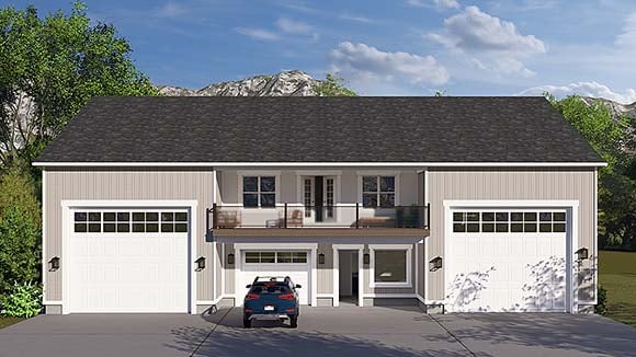 Garage-Living Plan 83636