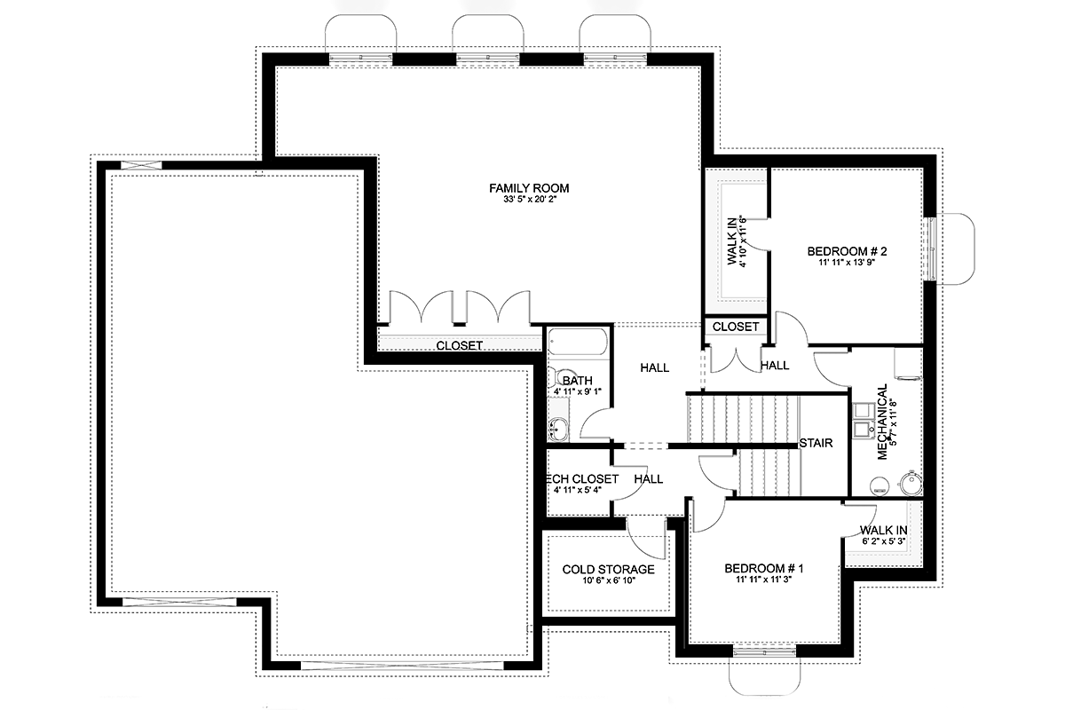 House Plan 83648 Lower Level