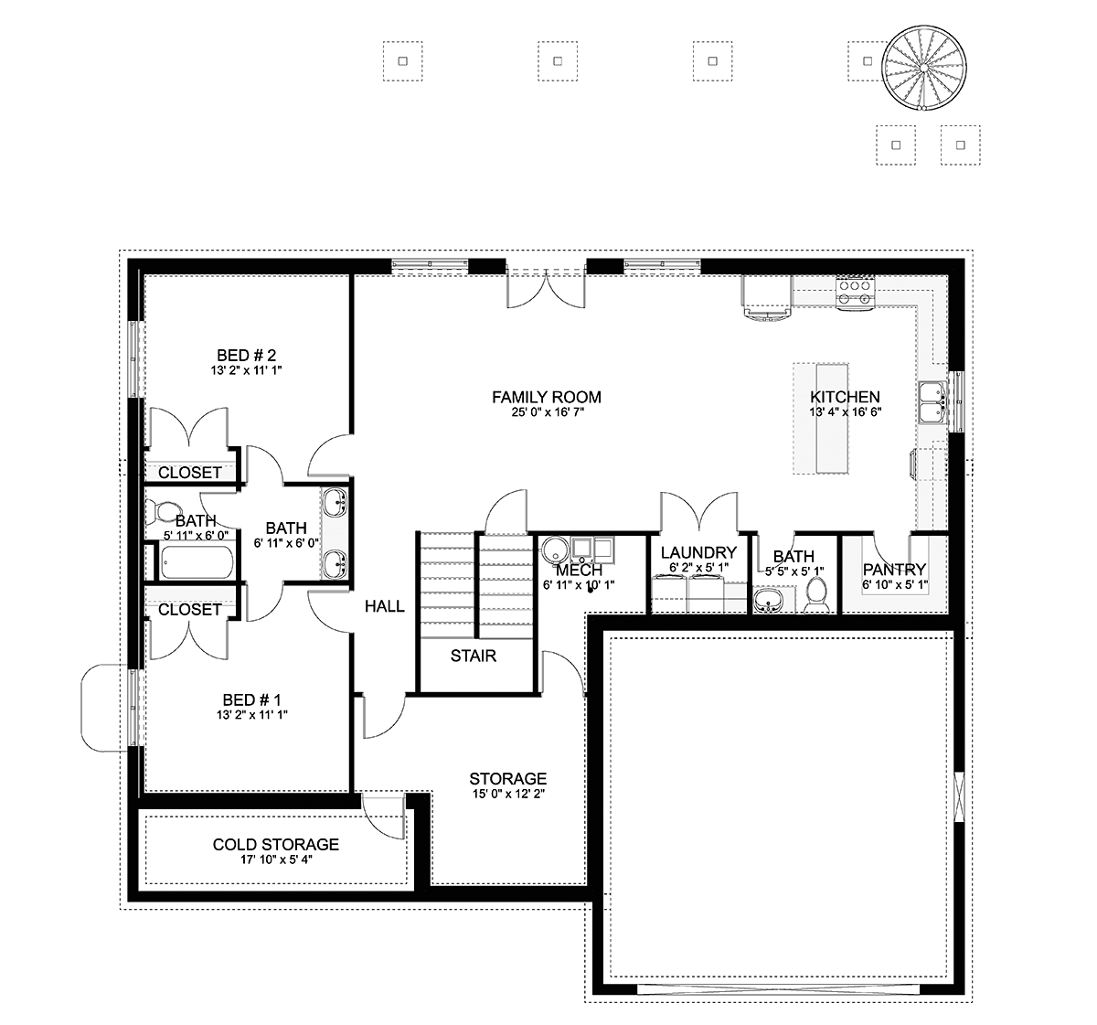 House Plan 83650 Lower Level