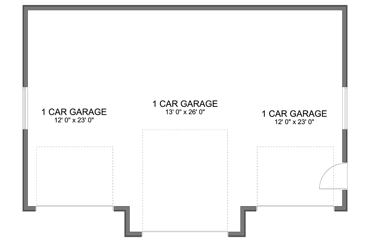 Garage Plan 83652 - 3 Car Garage Level One