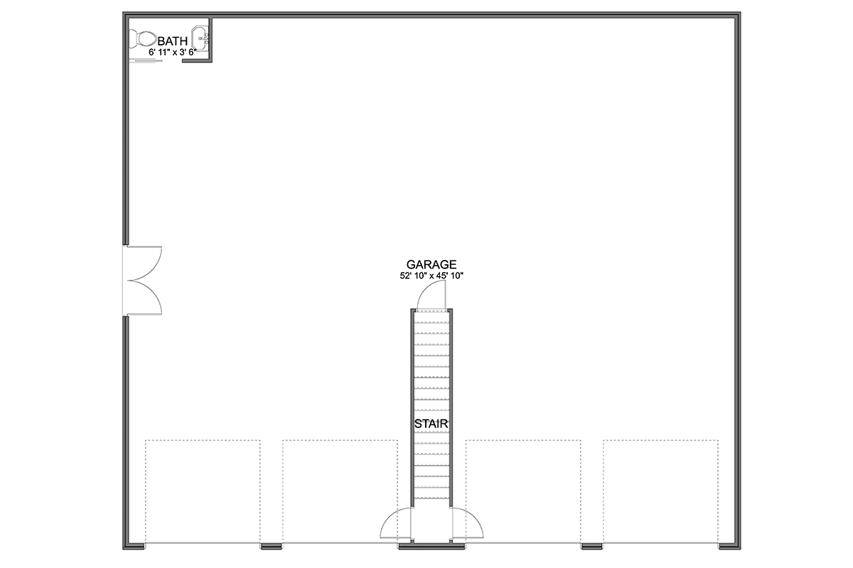 Garage Plan 83653 - 4 Car Garage Level One