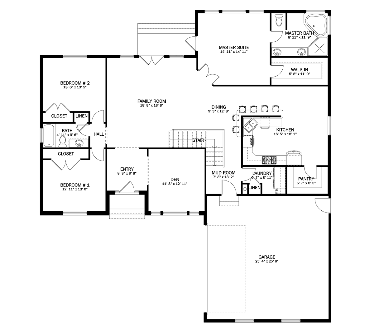 House Plan 83677 Level One