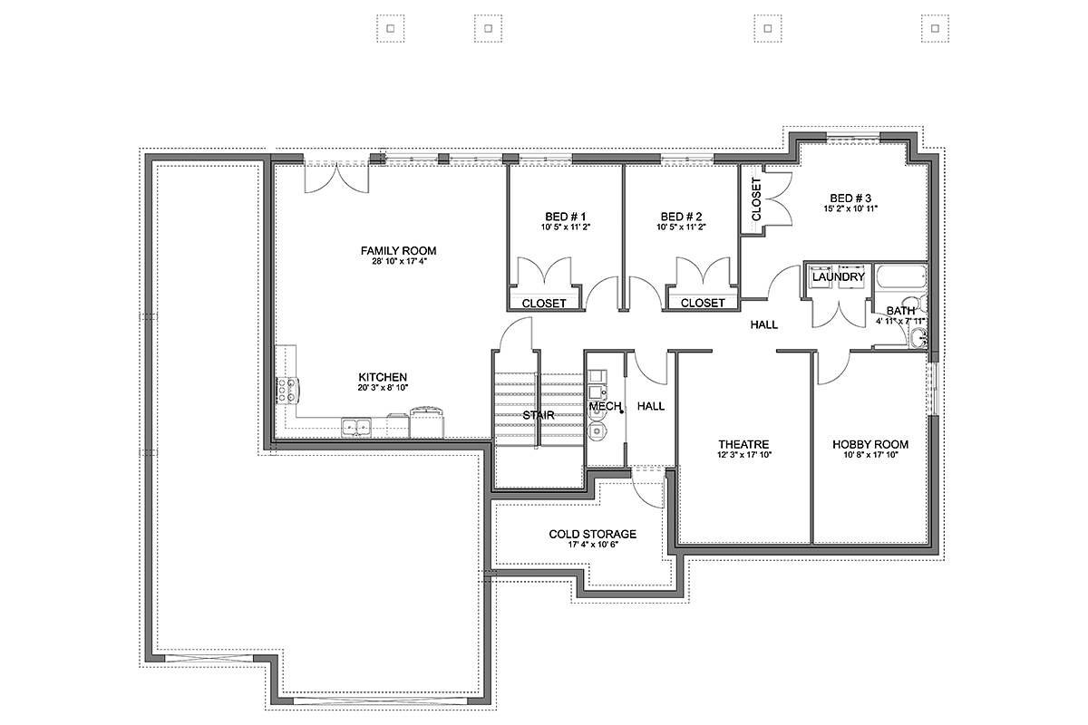 House Plan 83679 Lower Level