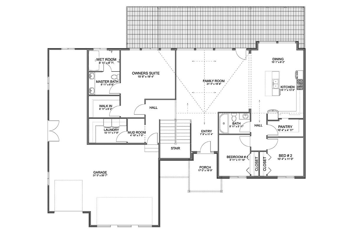 House Plan 83679 Level One