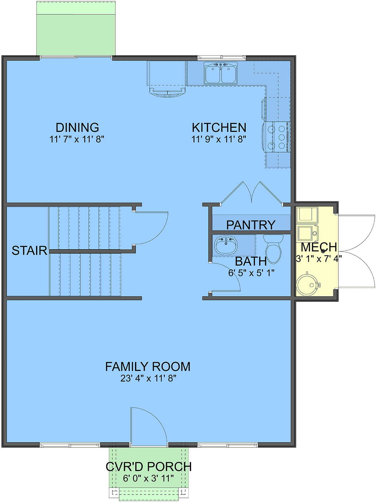 House Plan 83689 Level One