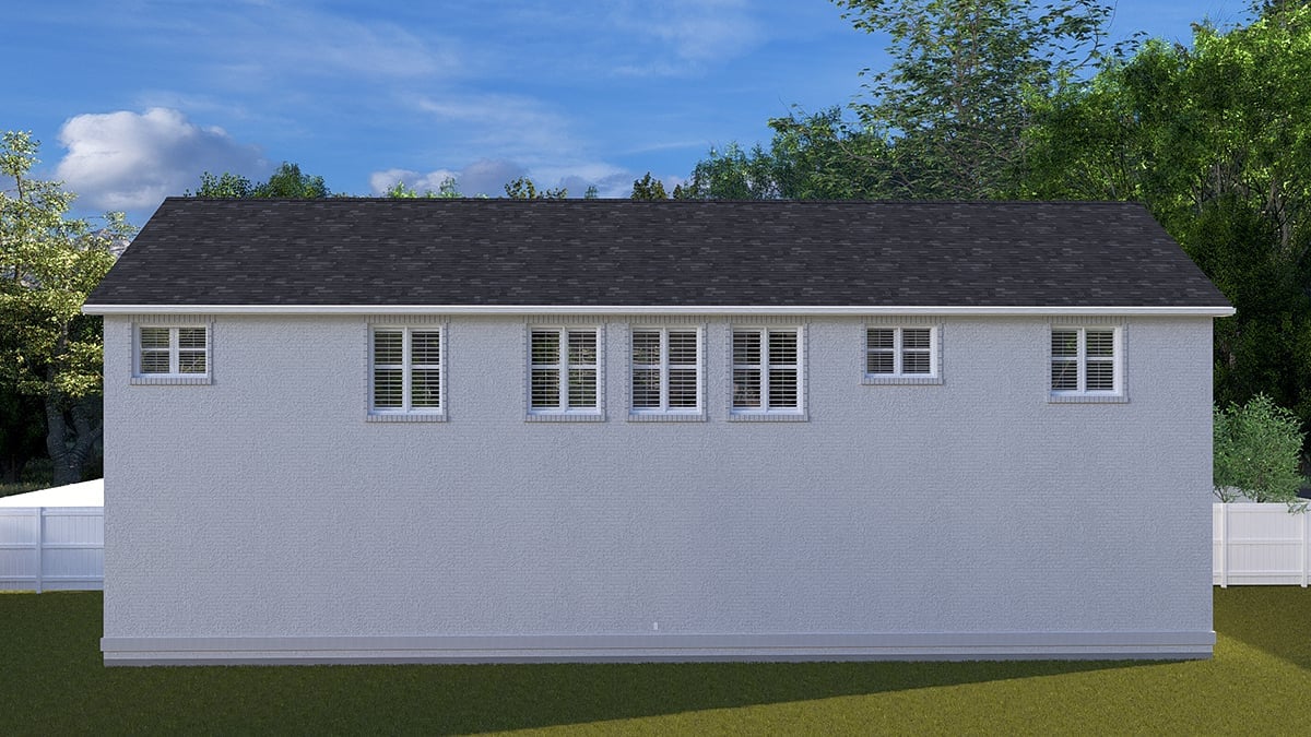 Garage-Living Plan 83690 Rear Elevation