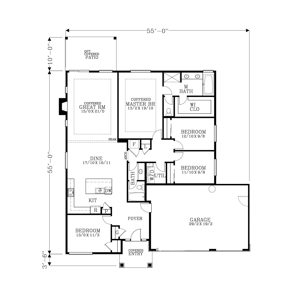 House Plan 83700 Level One