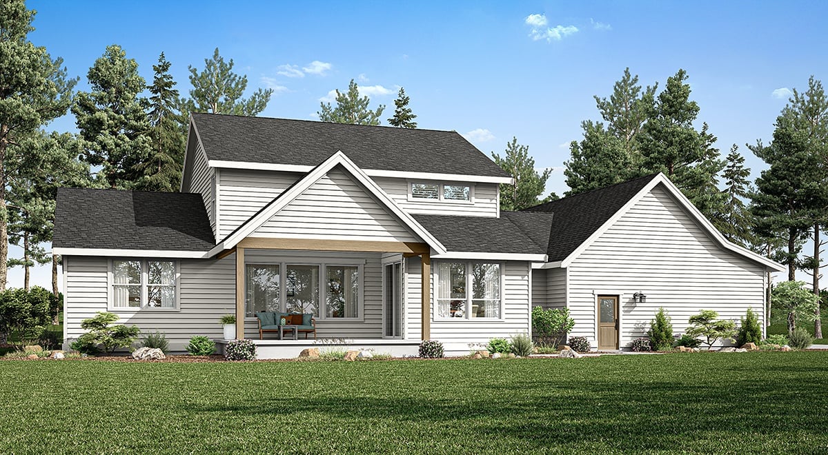 House Plan 83803 Rear Elevation