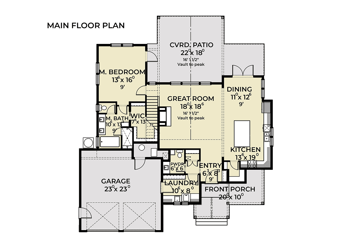 House Plan 83810 Level One