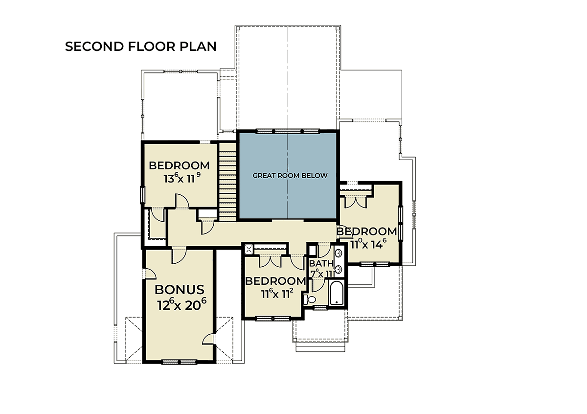 House Plan 83810 Level Two
