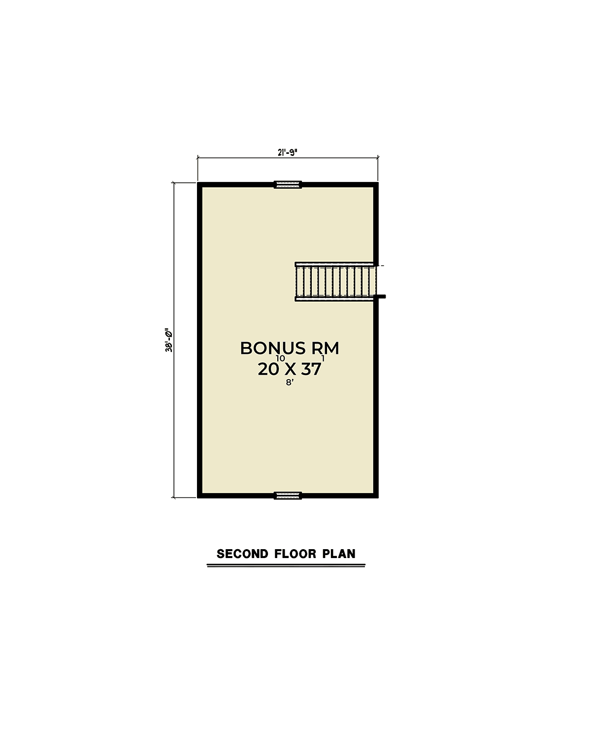 Garage-Living Plan 83811 Level Two