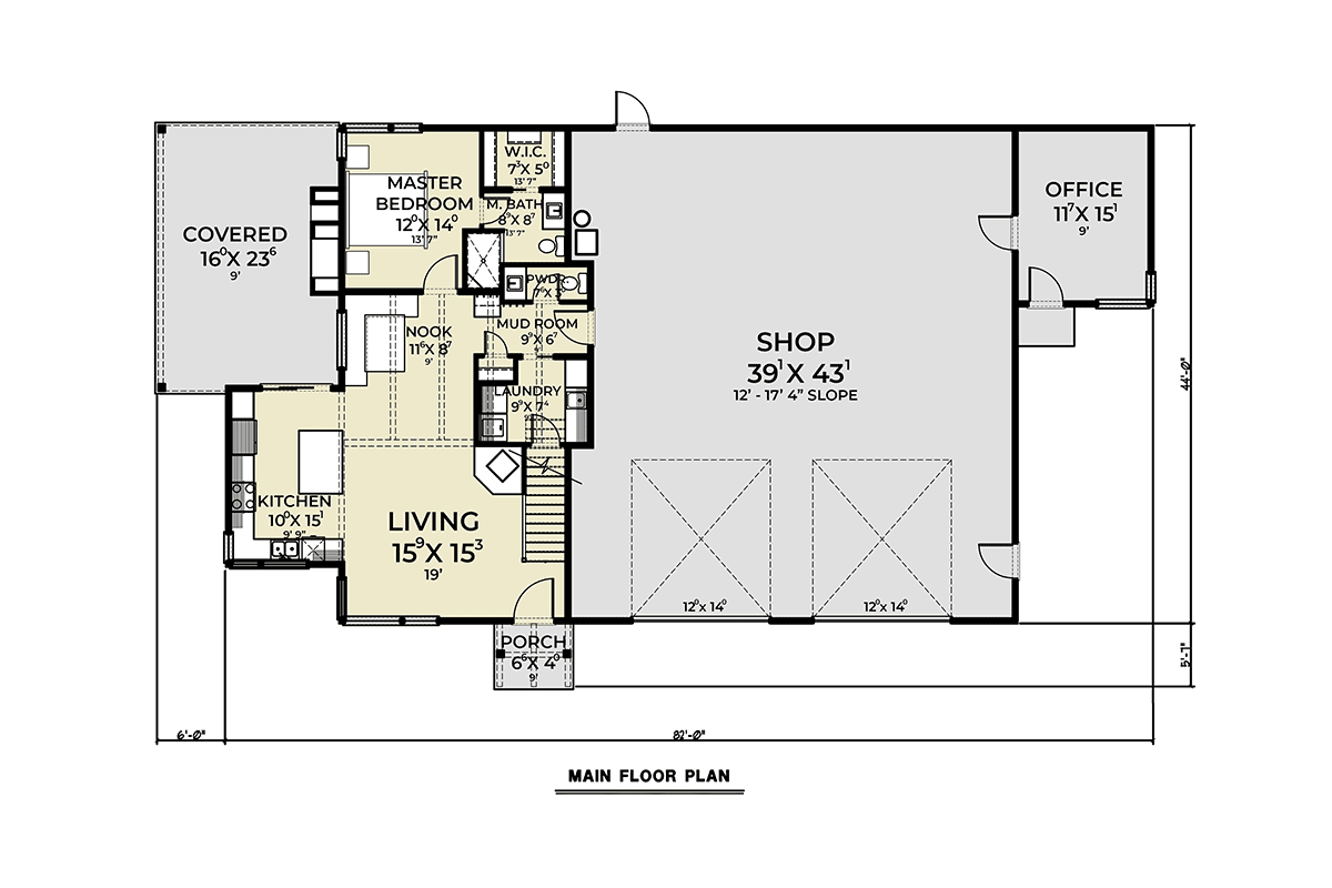 House Plan 83813 Level One