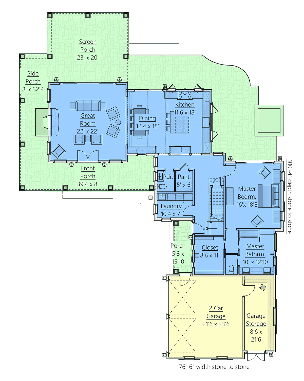 House Plan 83900 Level One