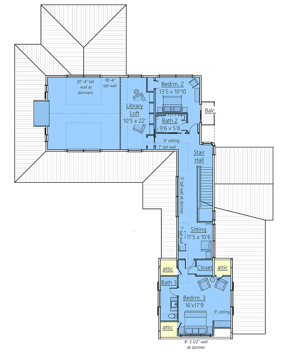 House Plan 83900 Level Two
