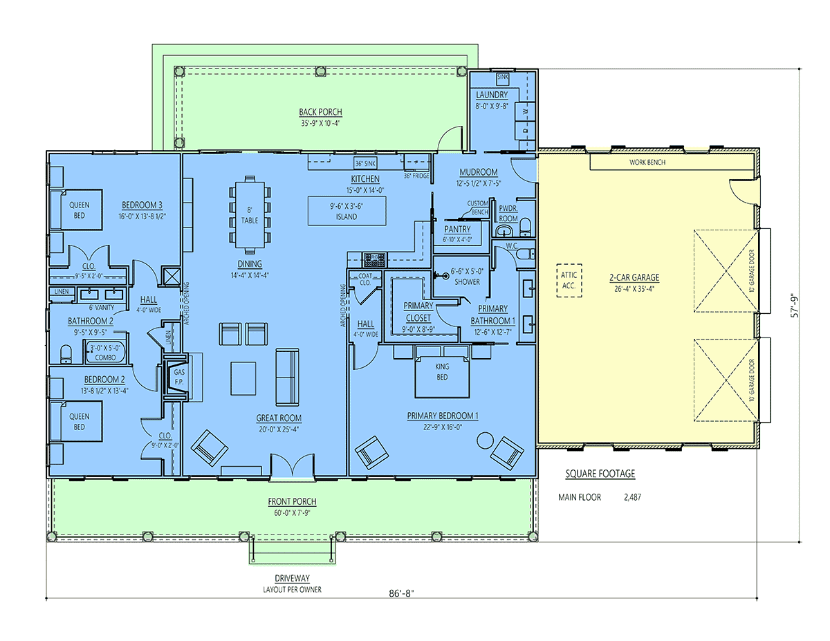 House Plan 83907 Level One