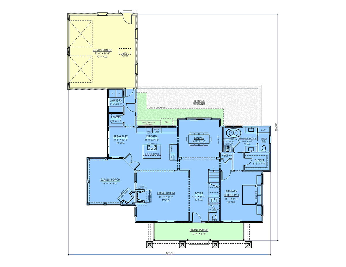 House Plan 83910 Level One