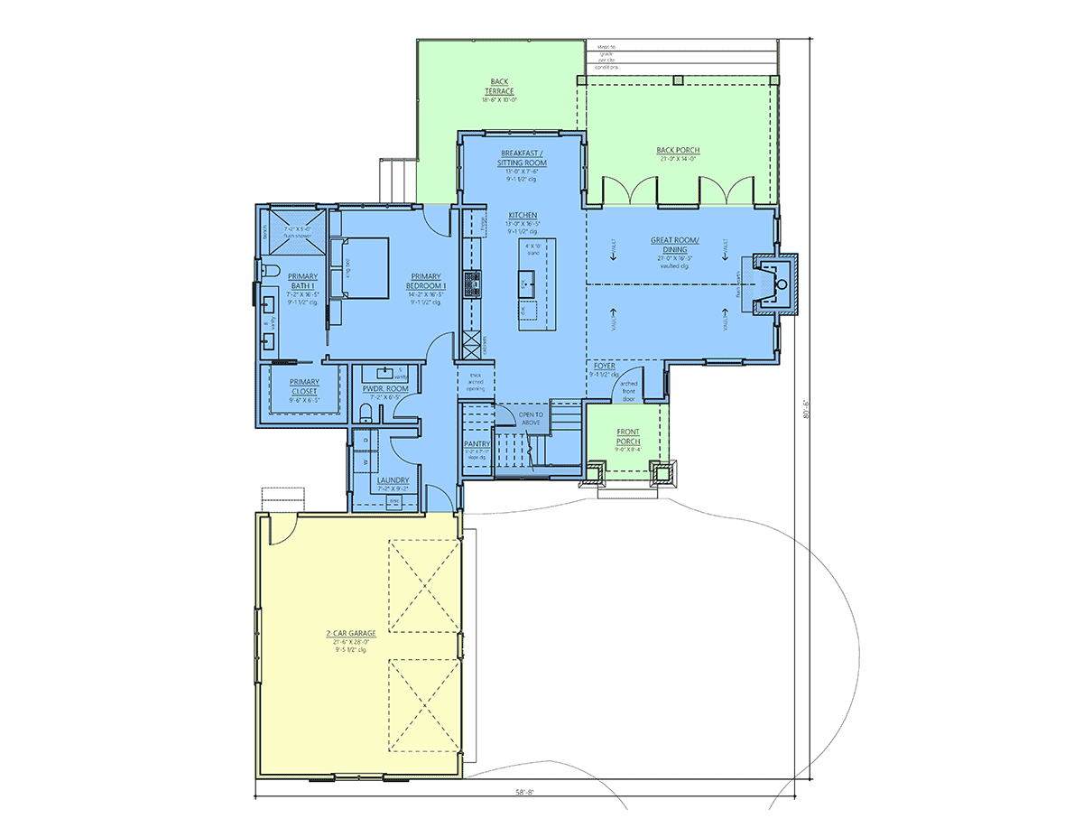 House Plan 83913 Level One