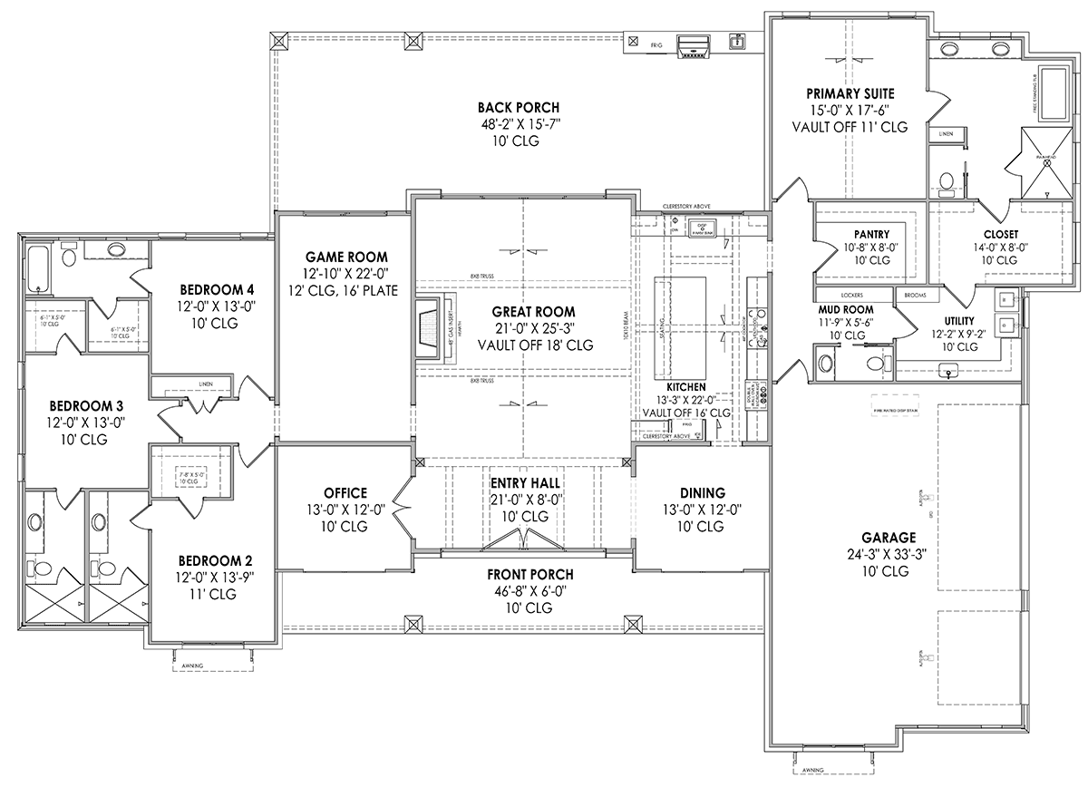 House Plan 84103 Level One