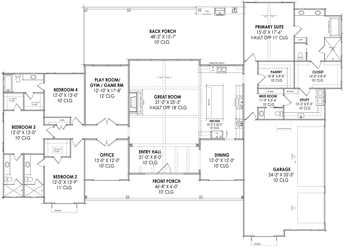 House Plan 84104 Level One