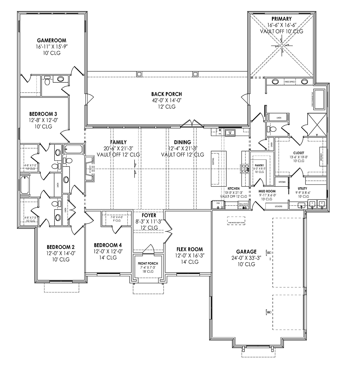 House Plan 84108 Level One