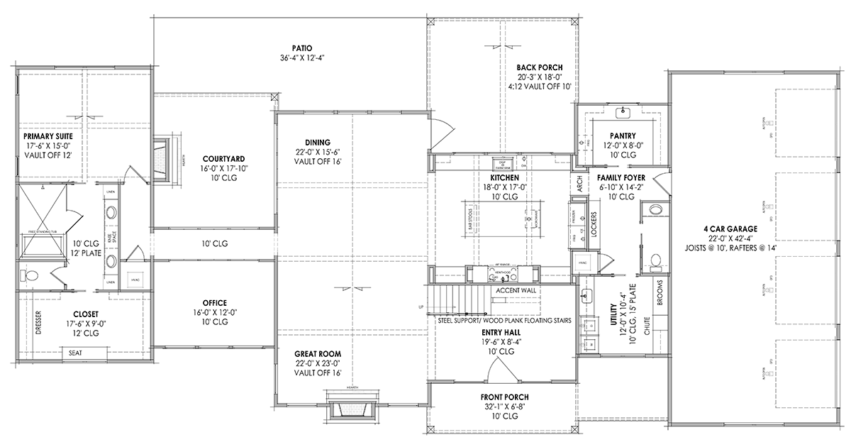 House Plan 84110 Level One