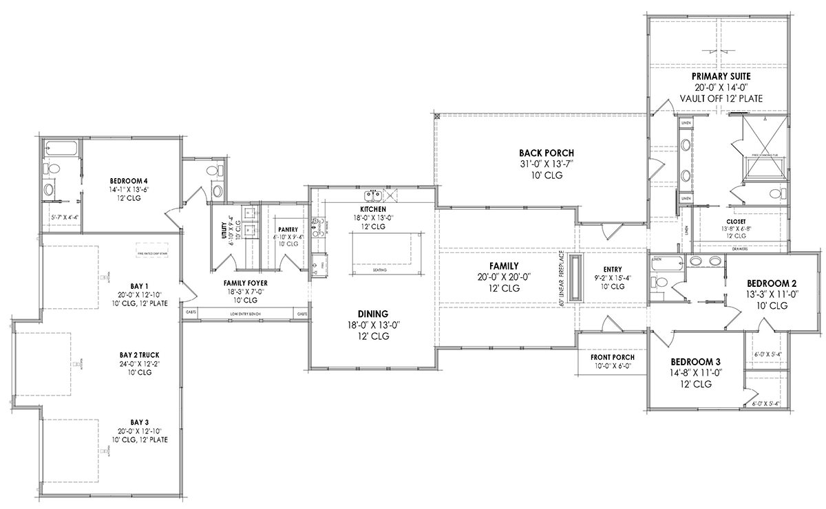House Plan 84111 Level One
