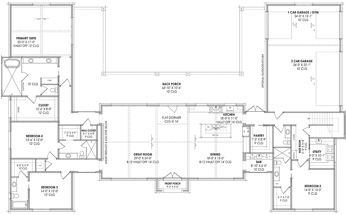 House Plan 84114 Level One