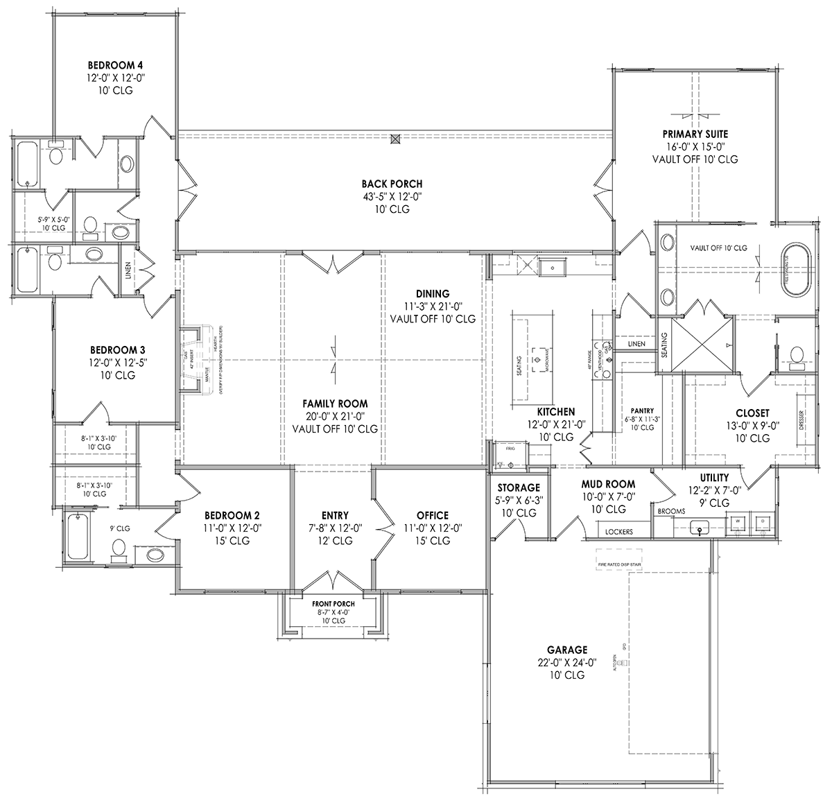 House Plan 84115 Level One